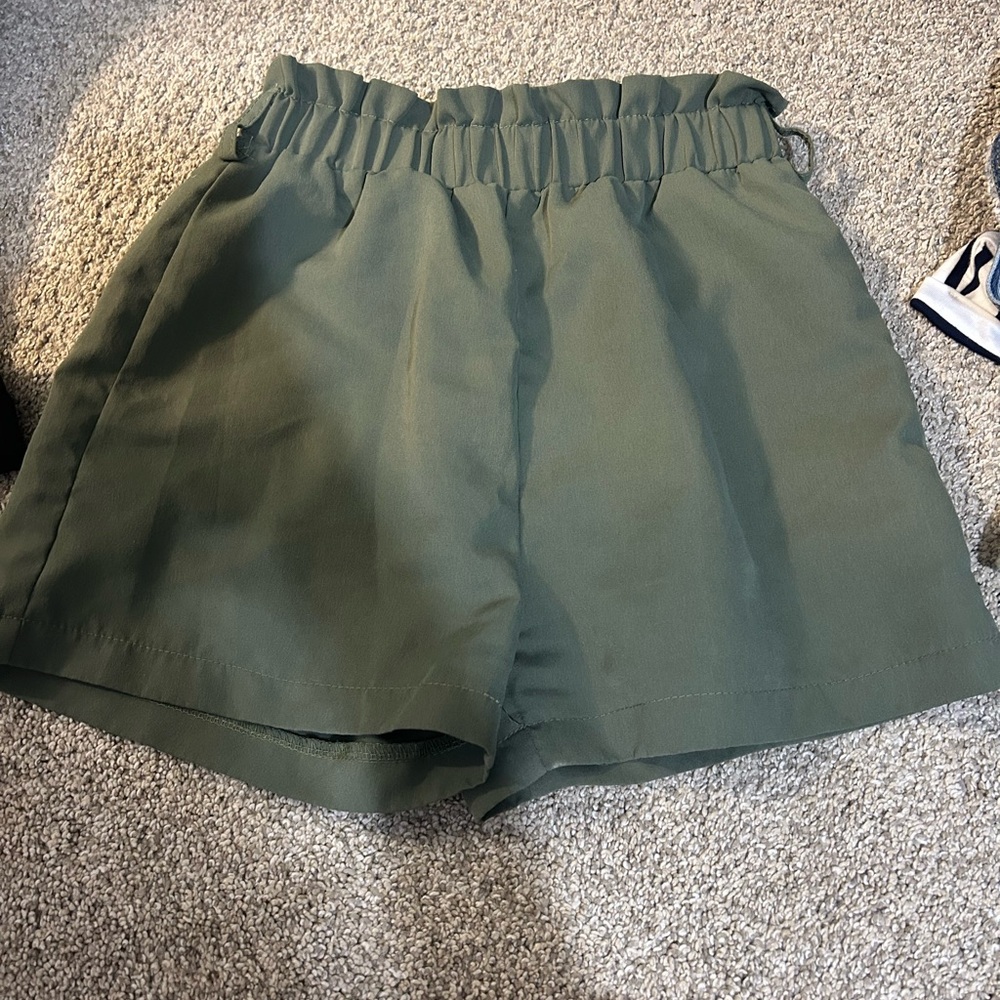 SHEIN High Waist Green Shorts